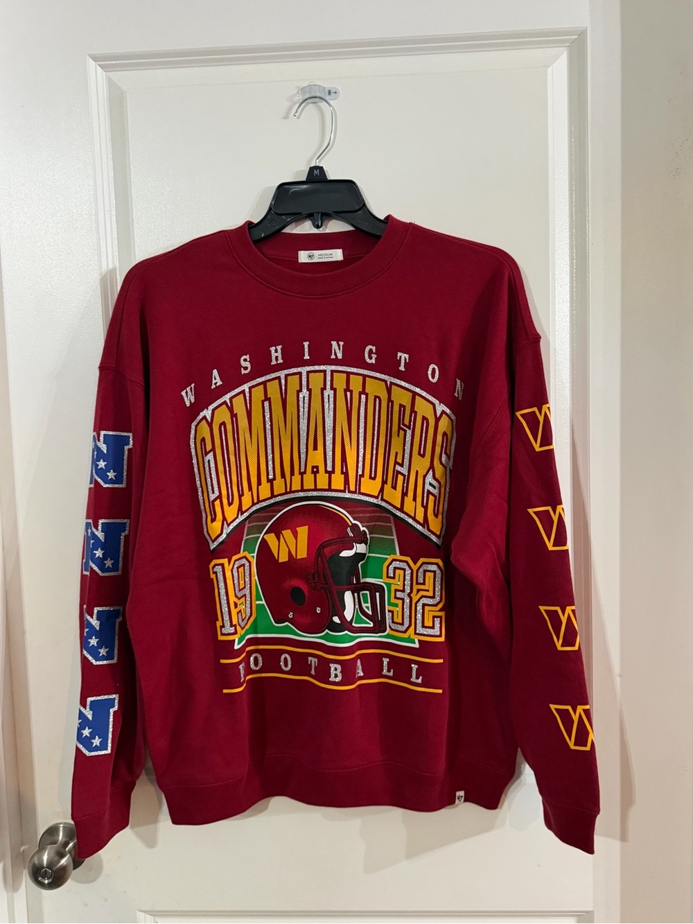 Women's '47 Burgundy Washington Commanders Go Big Oversized Pullover Sweatshirt